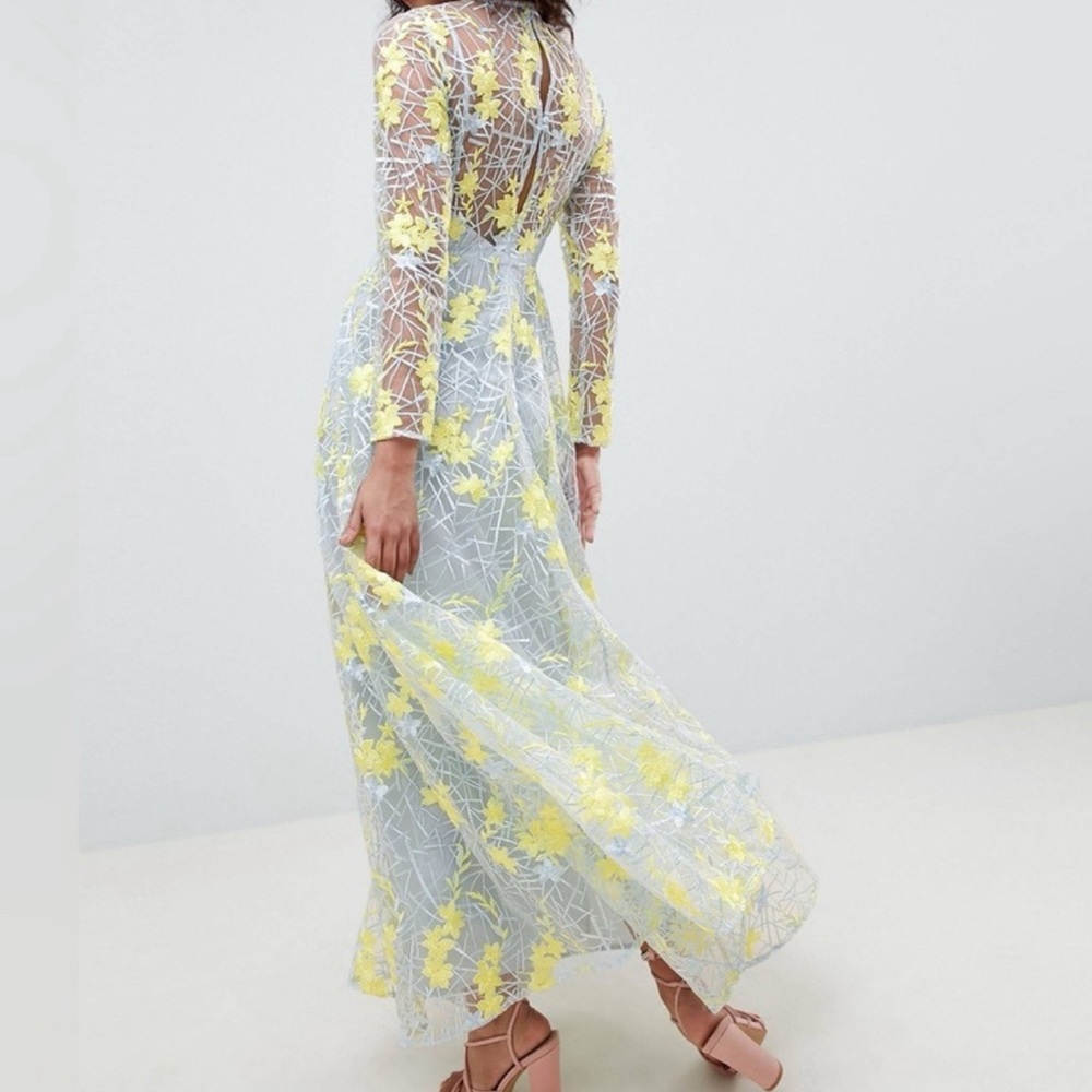 ASOS EDITION embroidered floral maxi dress, Sz 16